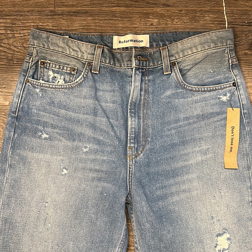 Reformation Julia Crop Cigarette Jeans Size 30 - Picture 3 of 9